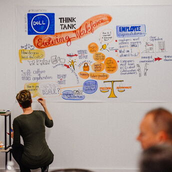 hard at work at a Dell Think Tank