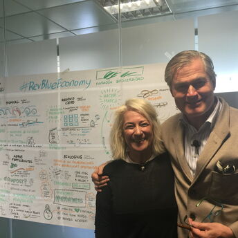 with Mr. Gunter Pauli learning about the Blue Economy