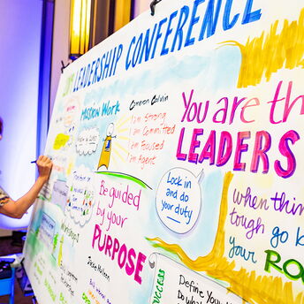Graphic recording at a conference